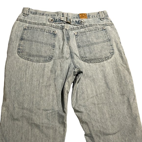 RIDERS BY LEE Jeans Lt Wash 34" Waist Length 39 1/2" Mom Style High Waist - Picture 9 of 16